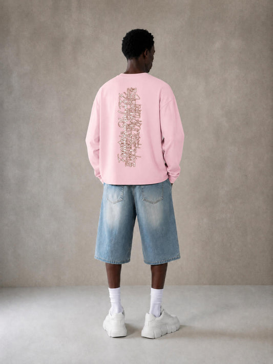 'Fountain Of LIFE' Unisex Sunfade Boxy Long Sleeve T-Shirt