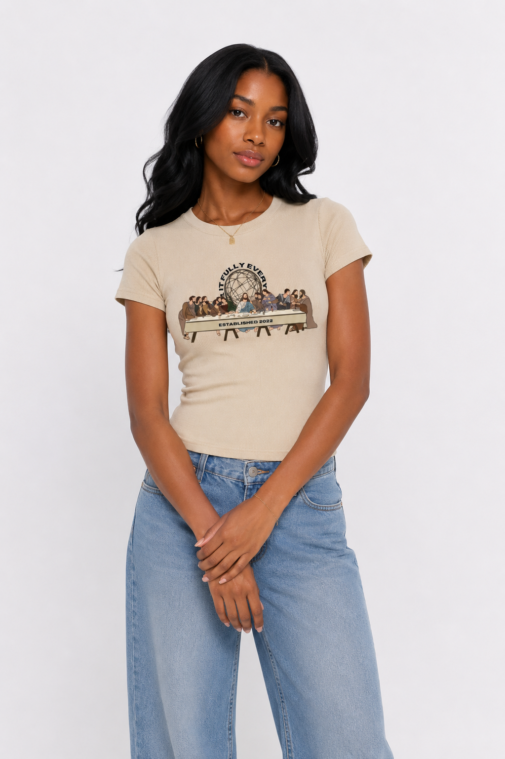 ‘The Last Supper’ Women’s Sunfade Washed T-Shirt