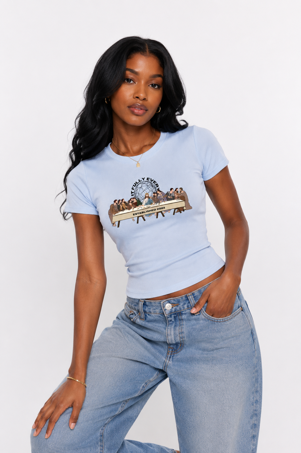 ‘The Last Supper’ Women’s Sunfade Washed T-Shirt
