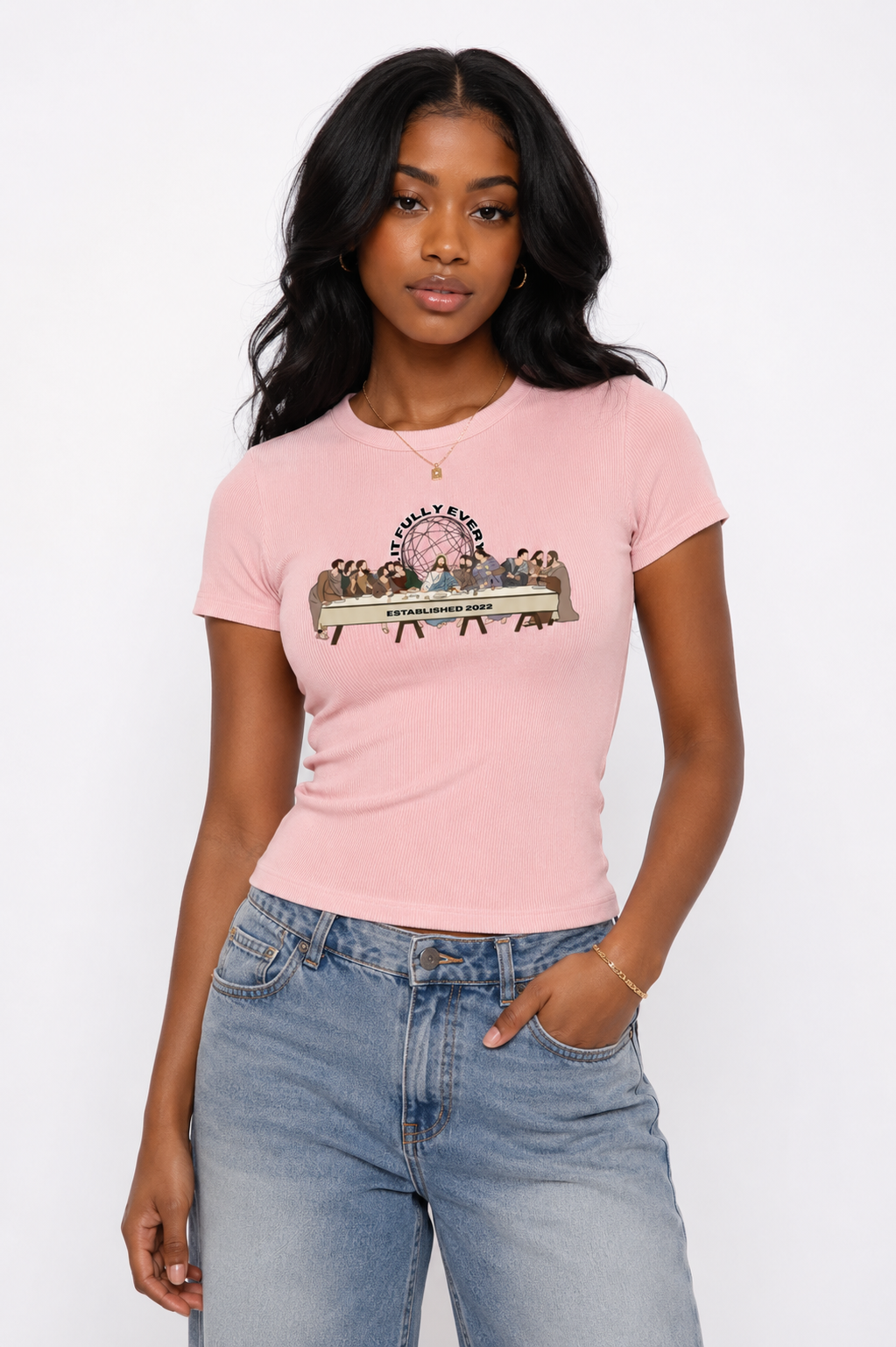 ‘The Last Supper’ Women’s Sunfade Washed T-Shirt